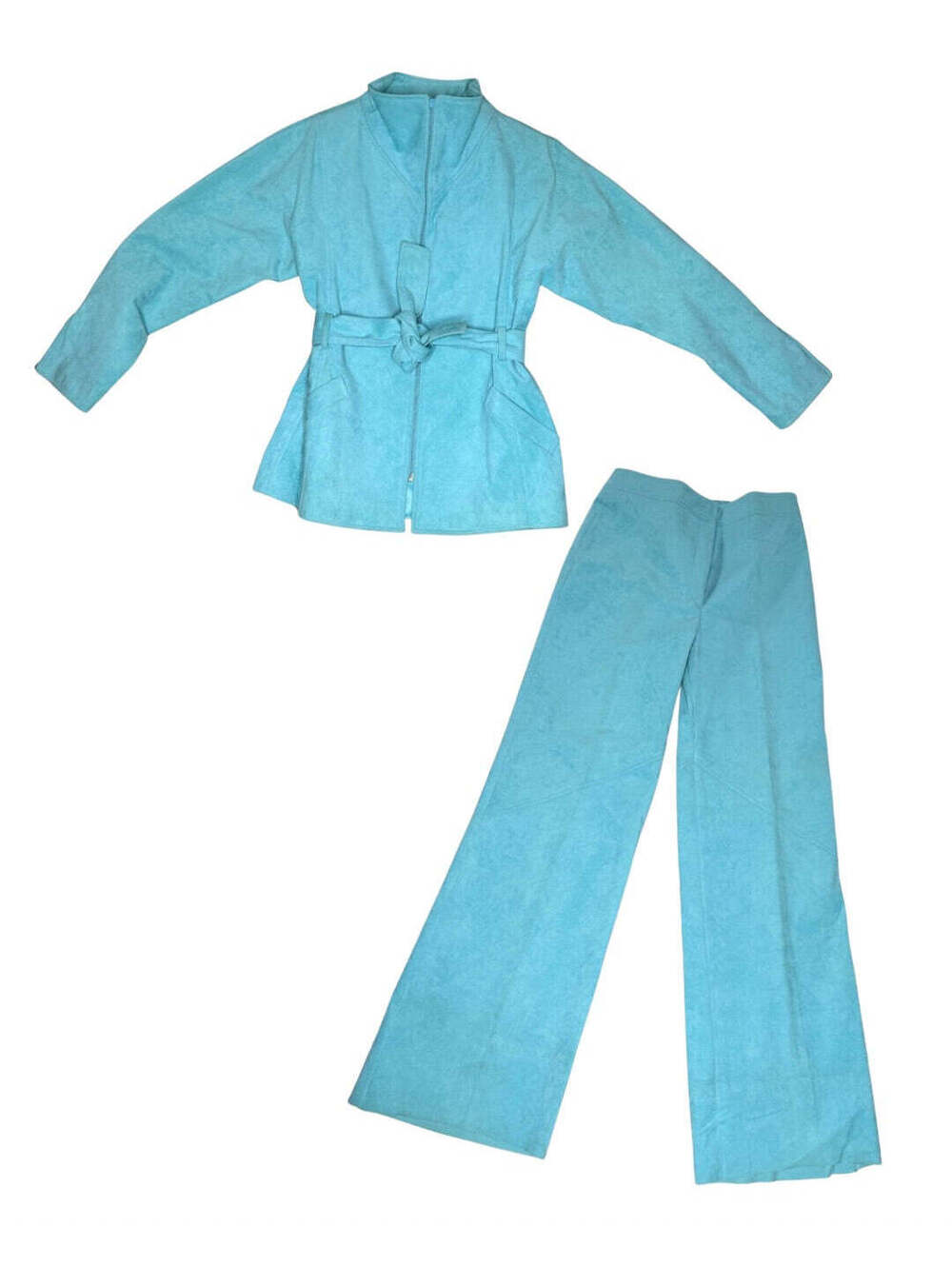 1970’s Microsuede Vintage Pantsuit Teal